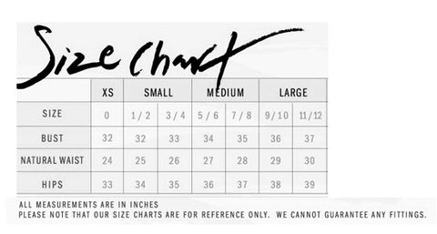Do & Be Collection Size Chart